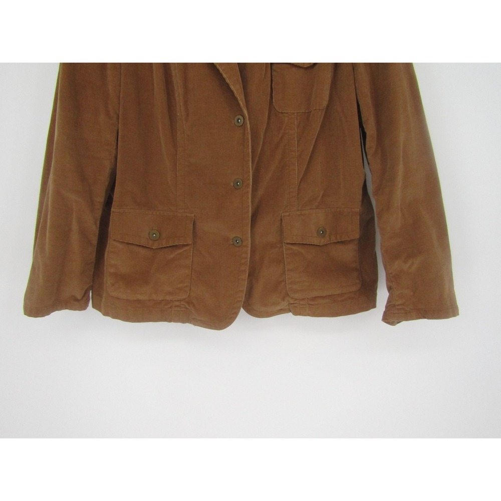 Eddie Bauer Corduroy Blazer Jacket Womens 16W Brown‎ Stretch Cotton 3-Pocket - Picture 2 of 9